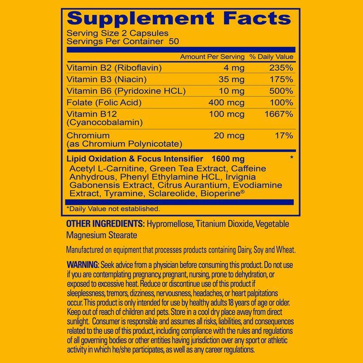 Final Cutz Supplement Facts