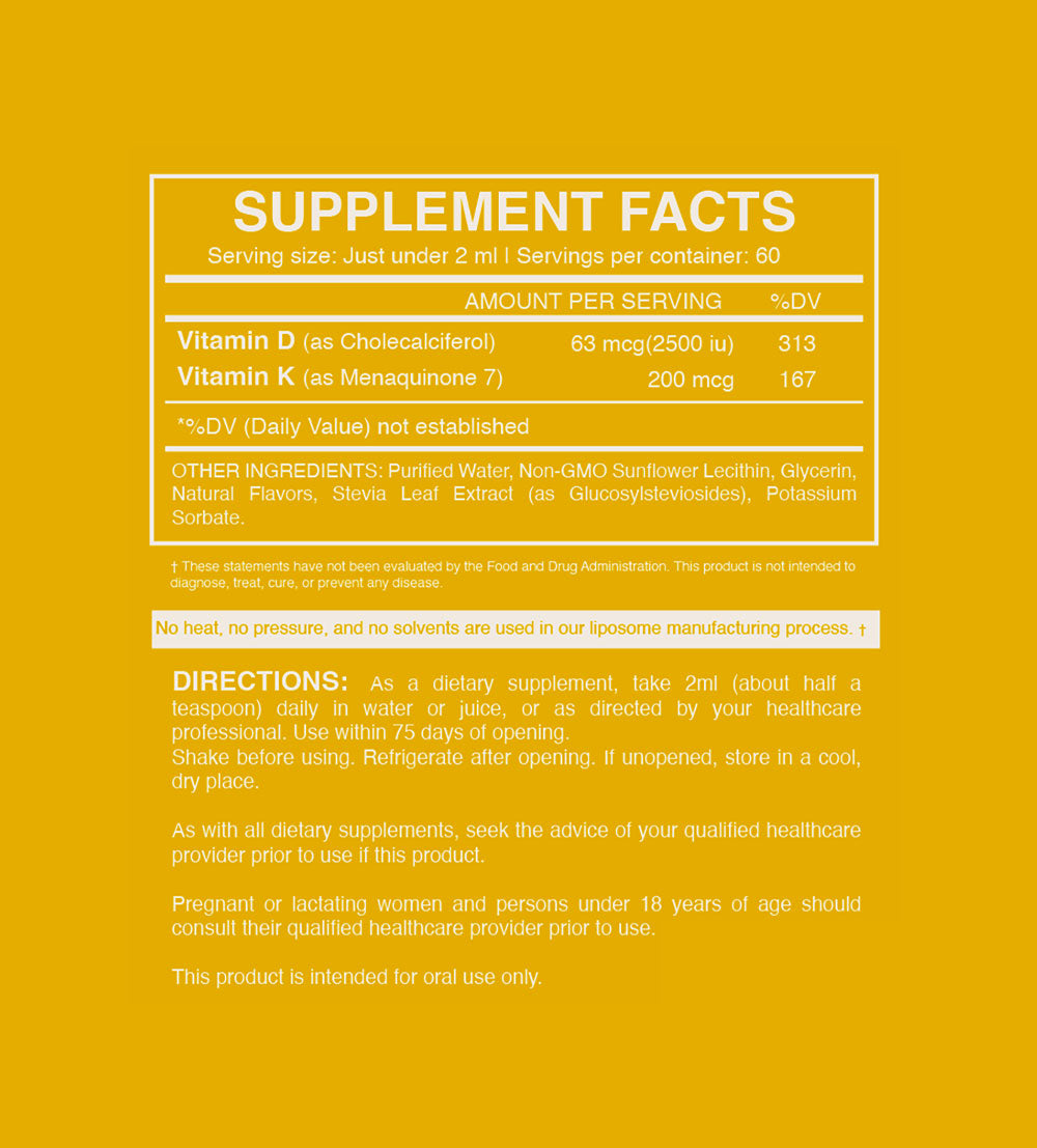 Liposomal VITAMIN D3 & K2+