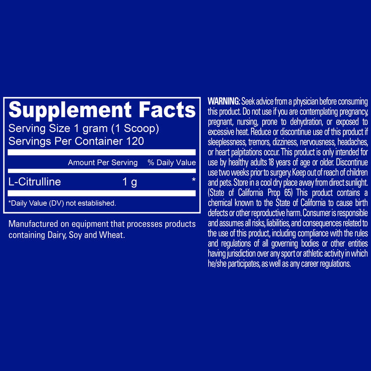 L-Citrulline Supplement Facts